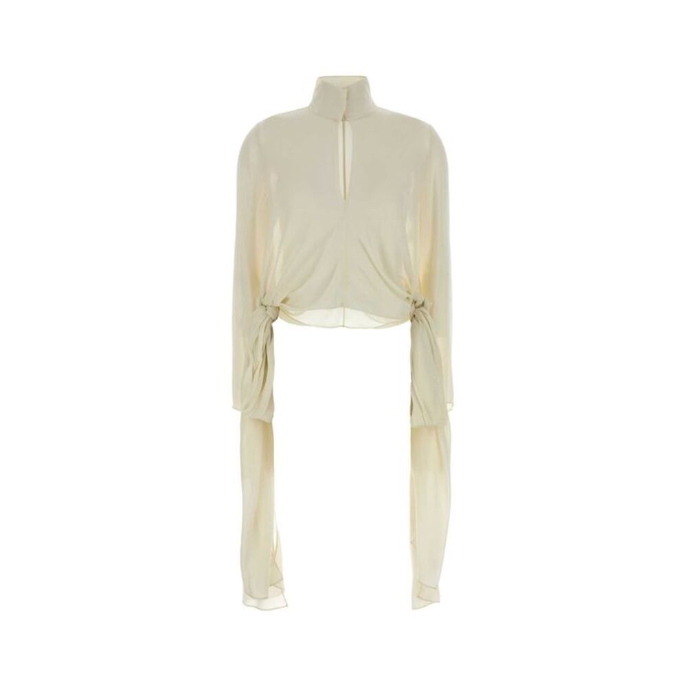 Alaia Women Cream Crepe Blouse